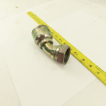 Eaton 1-1/4" Hose -20 Crimp x 1-3/8-12 JIC Female Flare 45° Elbow