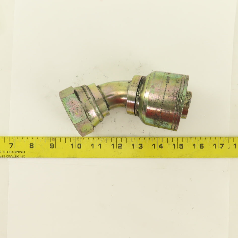 Eaton 1-1/4" Hose -20 Crimp x 1-3/8-12 JIC Female Flare 45° Elbow