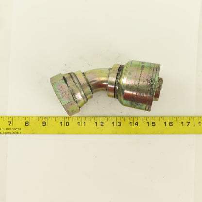 Eaton 1-1/4" Hose -20 Crimp x 1-3/8-12 JIC Female Flare 45° Elbow