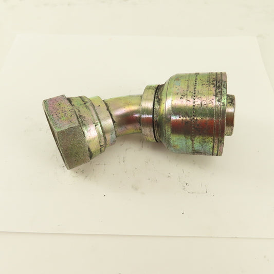Eaton 1-1/4" Hose -20 Crimp x 1-3/8-12 JIC Female Flare 45° Elbow