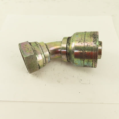 Eaton 1-1/4" Hose -20 Crimp x 1-3/8-12 JIC Female Flare 45° Elbow