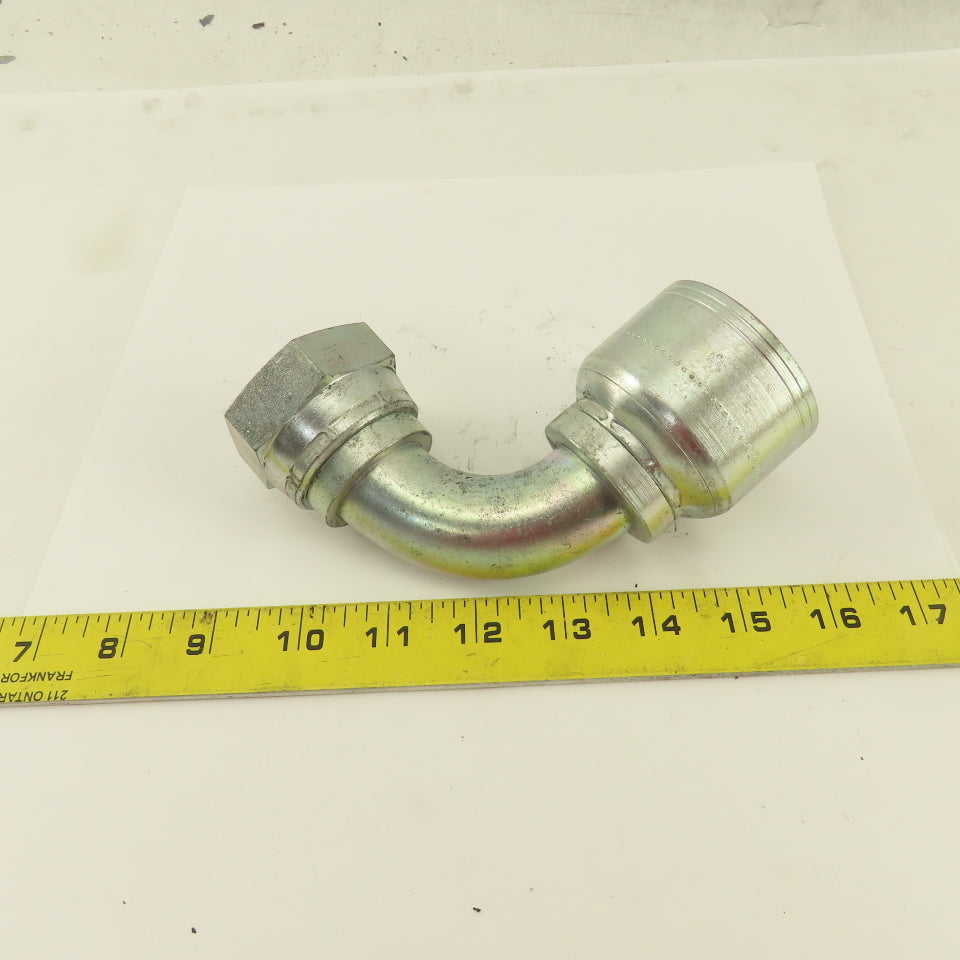 1-1/2" Hose (-20) Crimp x 1-5/8-12 (-20) Female Swivel 90° Elbow