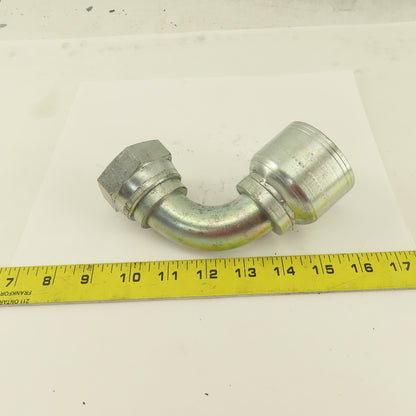 1-1/2" Hose (-20) Crimp x 1-5/8-12 (-20) Female Swivel 90° Elbow