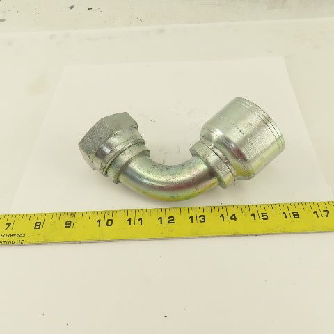 1-1/2" Hose (-20) Crimp x 1-5/8-12 (-20) Female Swivel 90° Elbow