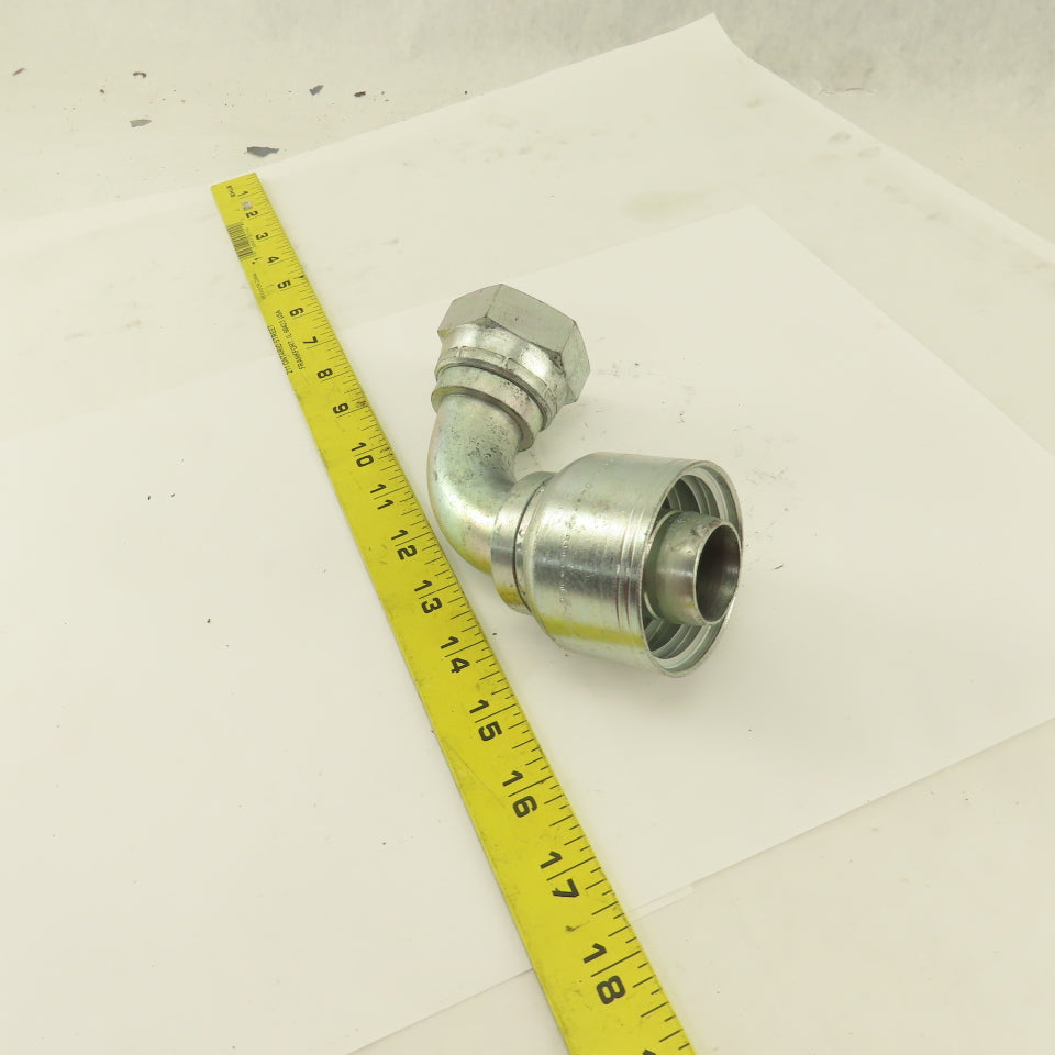 1-1/2" Hose (-20) Crimp x 1-5/8-12 (-20) Female Swivel 90° Elbow