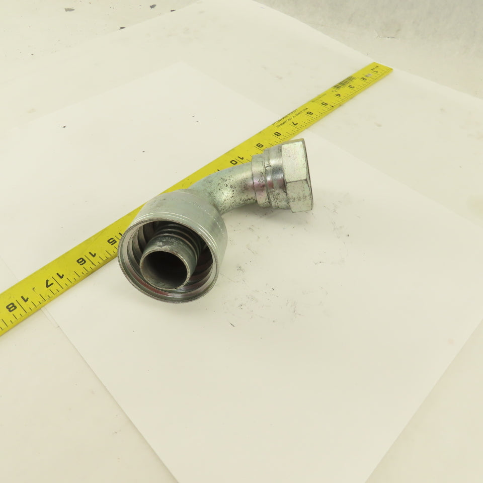 1-1/2" Hose (-20) Crimp x 1-5/8-12 (-20) Female Swivel 90° Elbow