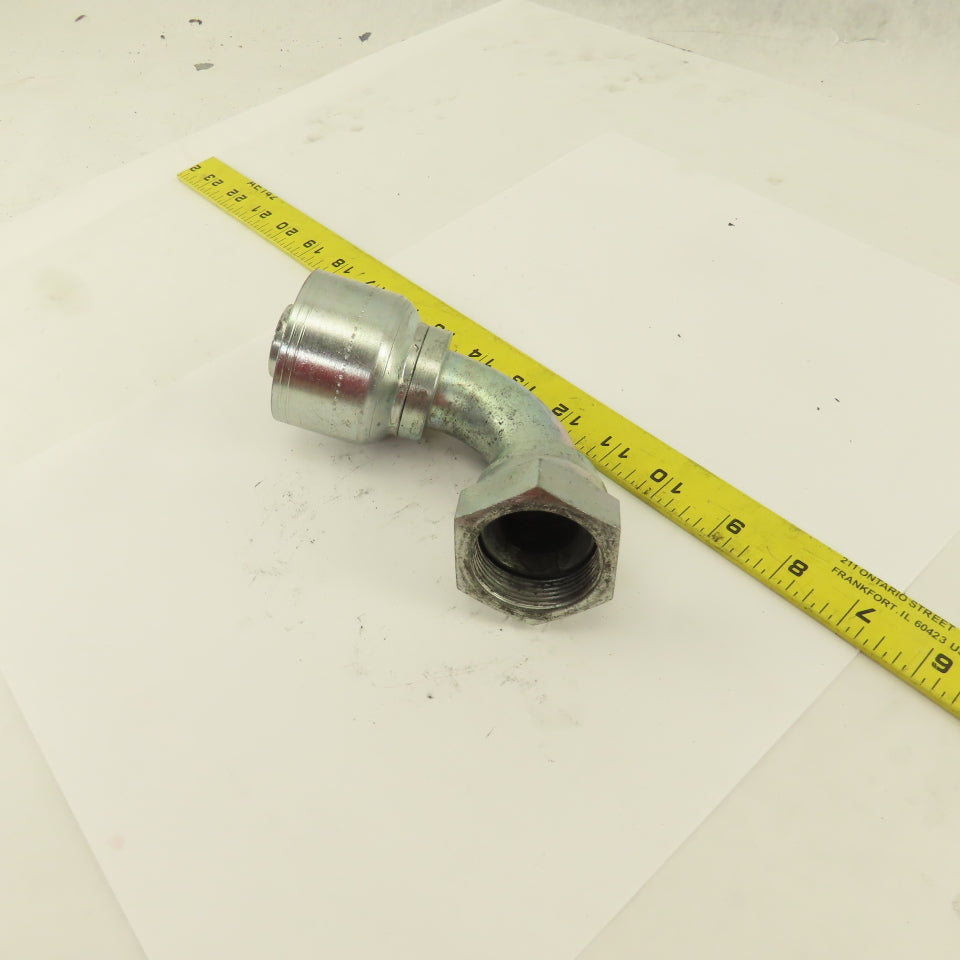 1-1/2" Hose (-20) Crimp x 1-5/8-12 (-20) Female Swivel 90° Elbow