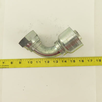 1-1/2" Hose (-20) Crimp x 1-5/8-12 (-20) Female Swivel 90° Elbow