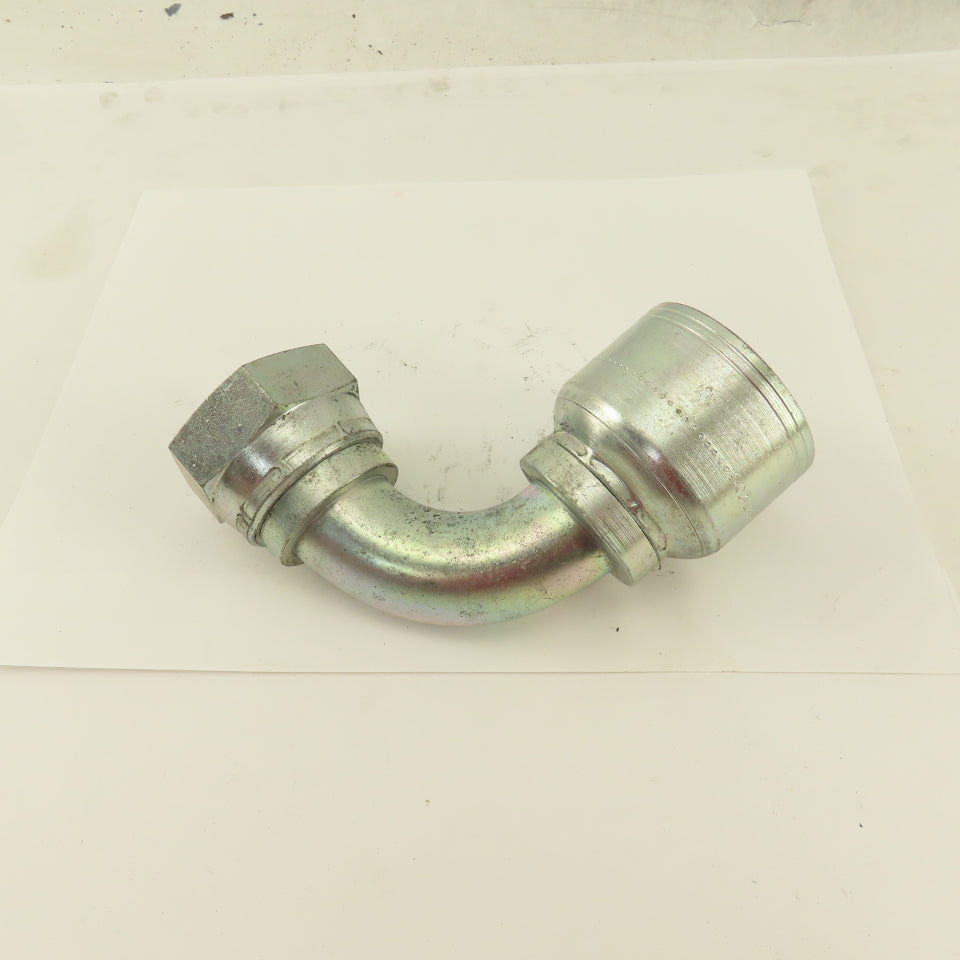 1-1/2" Hose (-20) Crimp x 1-5/8-12 (-20) Female Swivel 90° Elbow