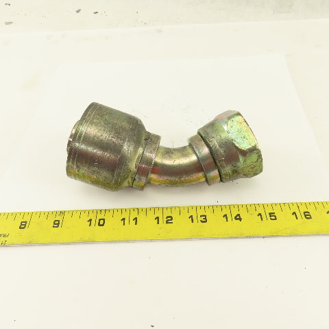 1-1/2" Hose (-20) Crimp x 1-5/8-12 (-20) Female Swivel 45° Elbow