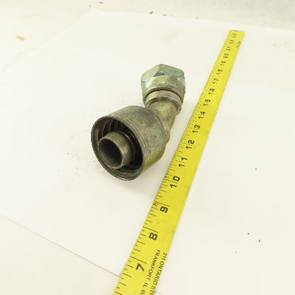 1-1/2" Hose (-20) Crimp x 1-5/8-12 (-20) Female Swivel 45° Elbow