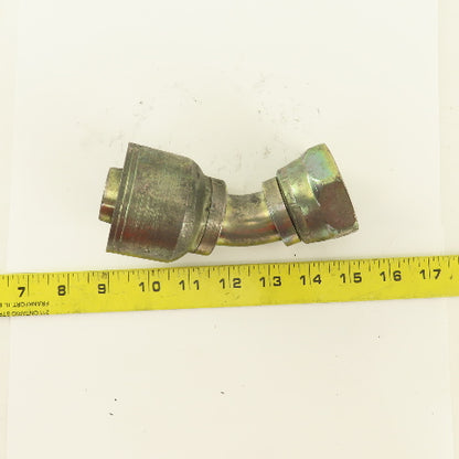 1-1/2" Hose (-20) Crimp x 1-5/8-12 (-20) Female Swivel 45° Elbow