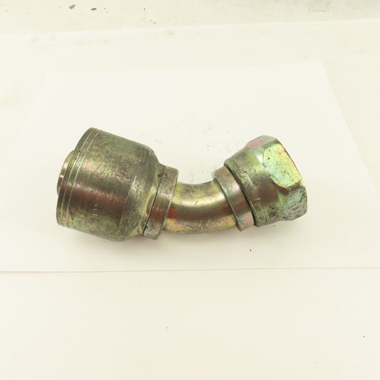 1-1/2" Hose (-20) Crimp x 1-5/8-12 (-20) Female Swivel 45° Elbow