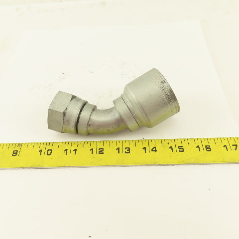 Eaton 1" Hose (-16) Crimp x 3/4" 1-5/16-12 Female Swivel 45° Elbow