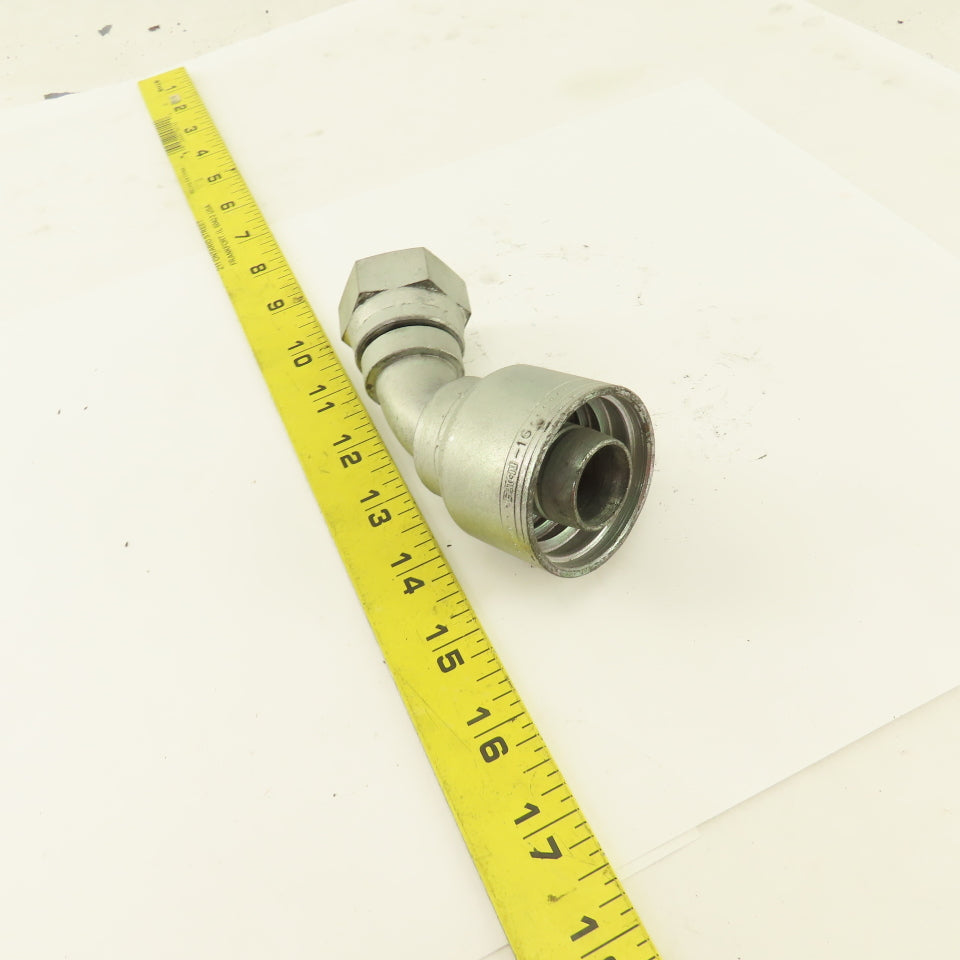 Eaton 1" Hose (-16) Crimp x 3/4" 1-5/16-12 Female Swivel 45° Elbow
