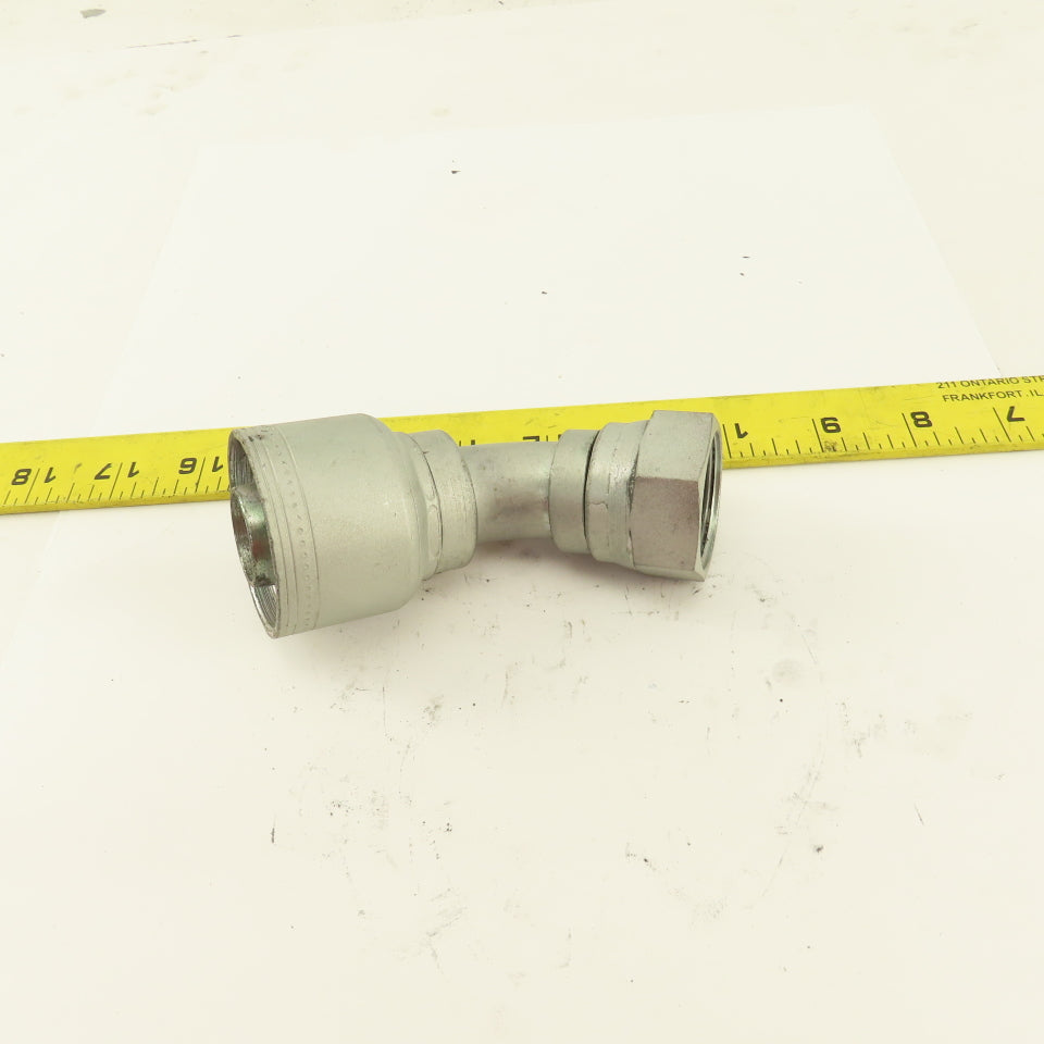 Eaton 1" Hose (-16) Crimp x 3/4" 1-5/16-12 Female Swivel 45° Elbow