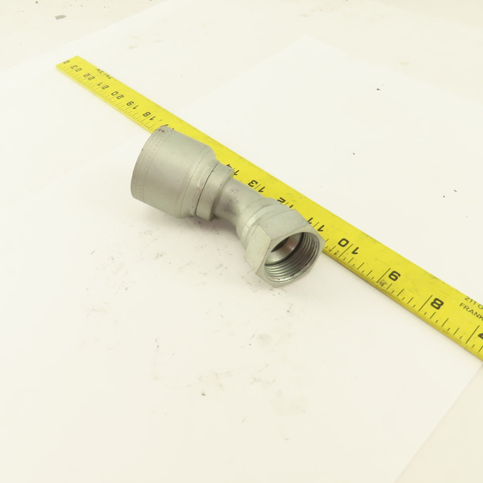 Eaton 1" Hose (-16) Crimp x 3/4" 1-5/16-12 Female Swivel 45° Elbow
