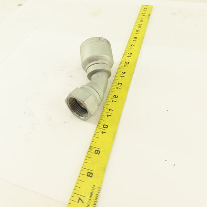 Eaton 1" Hose (-16) Crimp x 3/4" 1-5/16-12 Female Swivel 45° Elbow