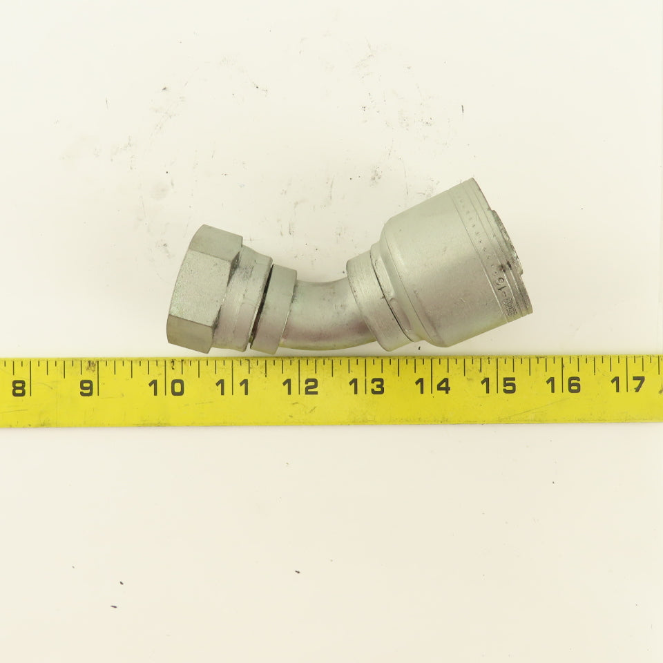 Eaton 1" Hose (-16) Crimp x 3/4" 1-5/16-12 Female Swivel 45° Elbow