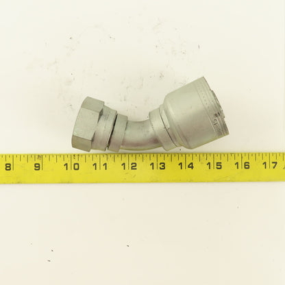 Eaton 1" Hose (-16) Crimp x 3/4" 1-5/16-12 Female Swivel 45° Elbow
