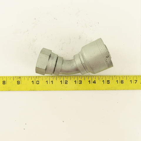 Eaton 1" Hose (-16) Crimp x 3/4" 1-5/16-12 Female Swivel 45° Elbow
