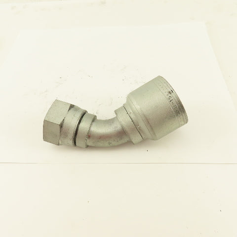 Eaton 1" Hose (-16) Crimp x 3/4" 1-5/16-12 Female Swivel 45° Elbow