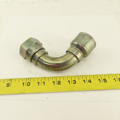3/4" Hose (-12) x 3/4" 1-5/16-12 Female Steel 90° Elbow
