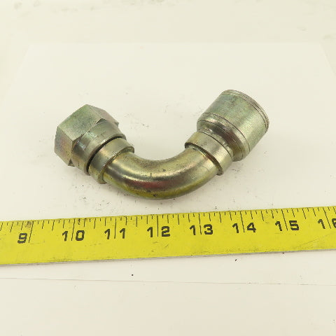 3/4" Hose (-12) x 3/4" 1-5/16-12 Female Steel 90° Elbow