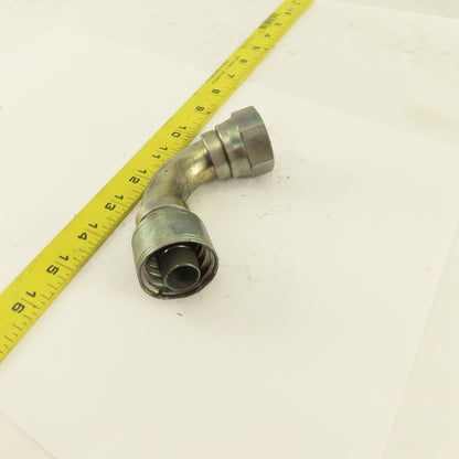 3/4" Hose (-12) x 3/4" 1-5/16-12 Female Steel 90° Elbow