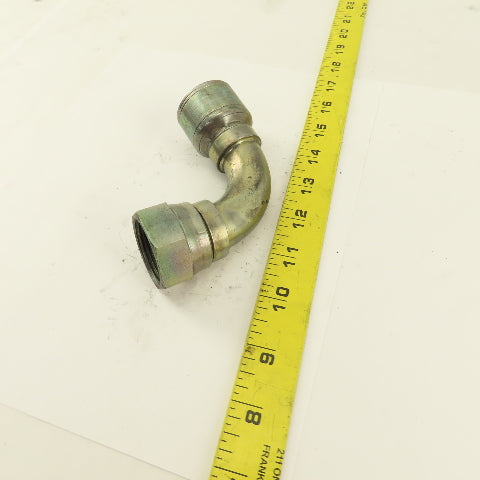 3/4" Hose (-12) x 3/4" 1-5/16-12 Female Steel 90° Elbow