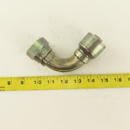 3/4" Hose (-12) x 3/4" 1-5/16-12 Female Steel 90° Elbow