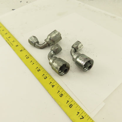 Eaton 1/2" Hose (-8) Crimp x 1/2" Female Swivel 90° Elbow Lot Of 3