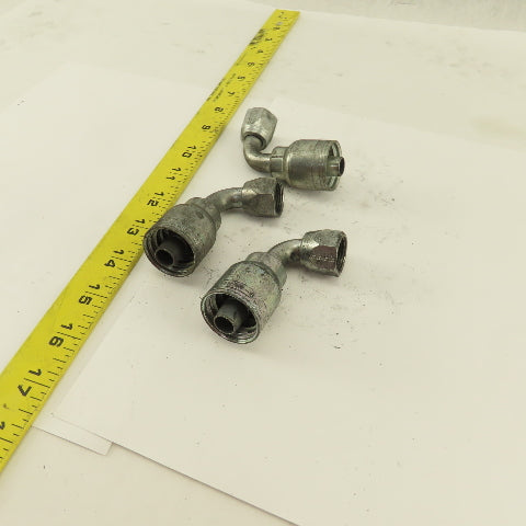 Eaton 1/2" Hose (-8) Crimp x 1/2" Female Swivel 90° Elbow Lot Of 3