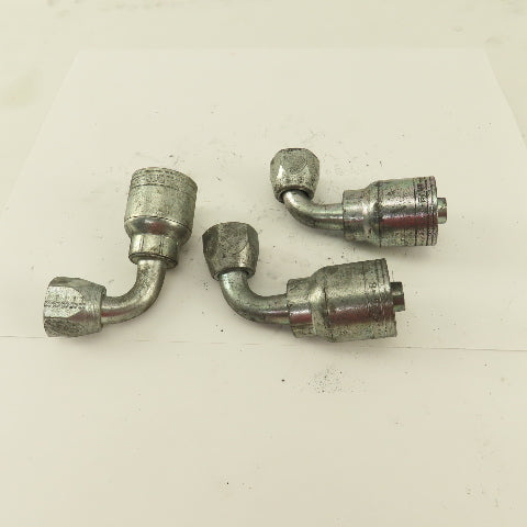 Eaton 1/2" Hose (-8) Crimp x 1/2" Female Swivel 90° Elbow Lot Of 3