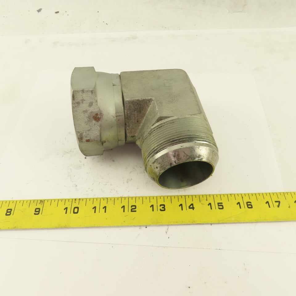 2-1/2-12 (-32) Female Swivel x 2-1/2" Male JIC Flare 90° Elbow