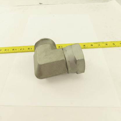 2-1/2-12 (-32) Female Swivel x 2-1/2" Male JIC Flare 90° Elbow