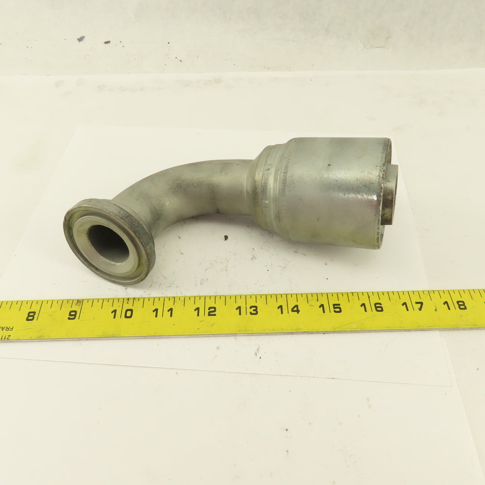 GW53-24X24 1-1/2" Hose  (-24) Crimp x 1-1/2" Split Flange 90° Elbow