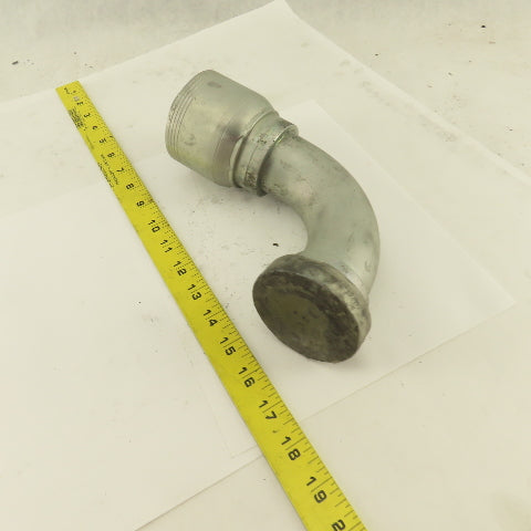 2" Hose (-32) Crimp x 2" Split Flange 90° Elbow Hydraulic Fitting
