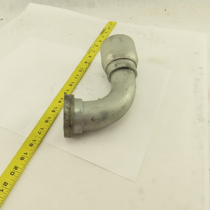 2" Hose (-32) Crimp x 2" Split Flange 90° Elbow Hydraulic Fitting