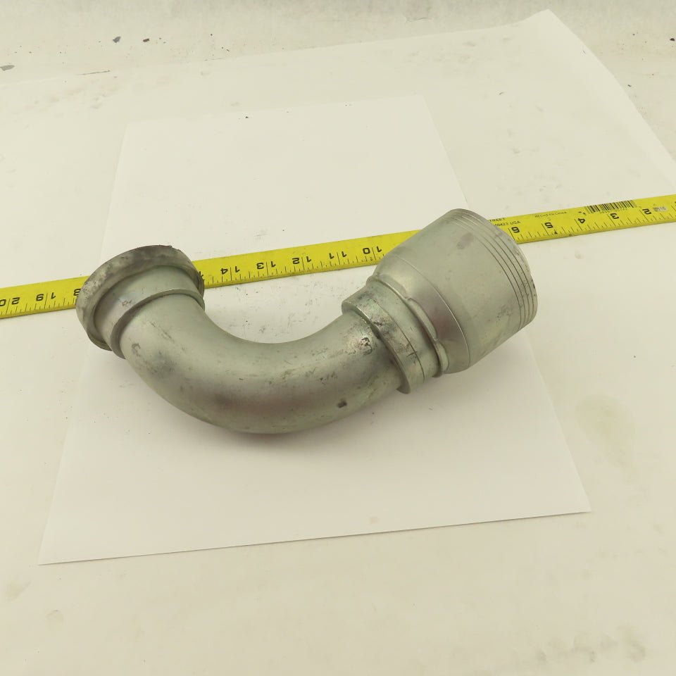 2" Hose (-32) Crimp x 2" Split Flange 90° Elbow Hydraulic Fitting