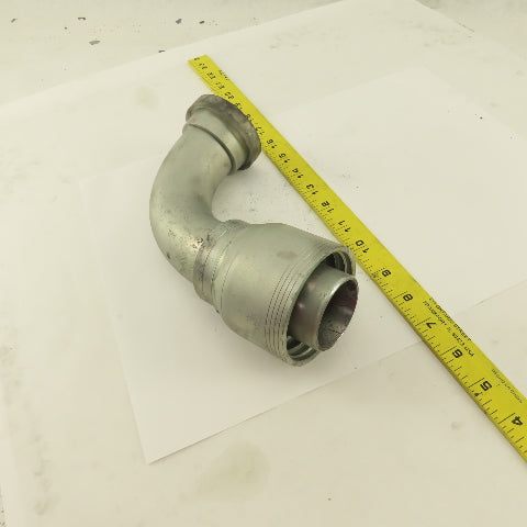 2" Hose (-32) Crimp x 2" Split Flange 90° Elbow Hydraulic Fitting