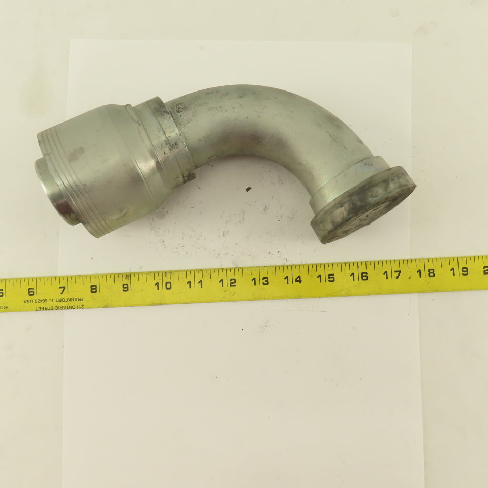 2" Hose (-32) Crimp x 2" Split Flange 90° Elbow Hydraulic Fitting