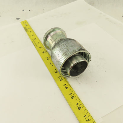2" Hose (-32) Crimp x 2" Split Flange Mount Straight Hydraulic Fitting
