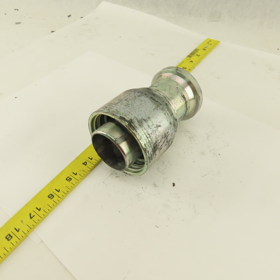 2" Hose (-32) Crimp x 2" Split Flange Mount Straight Hydraulic Fitting