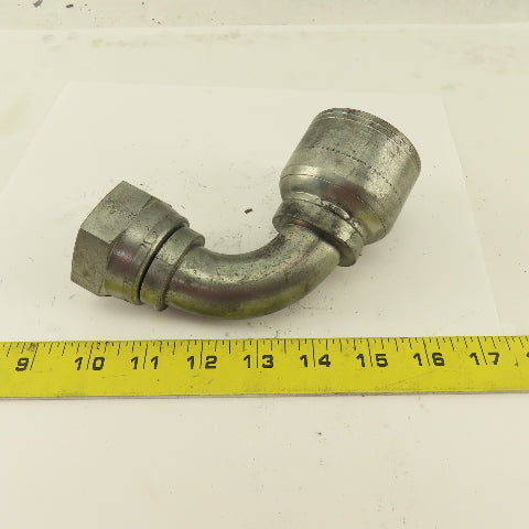 Eaton 1-1/4" (-20) Hose Crimp x 1-1/4" Female Swivel  1-5/8-12 (-20) 90° Elbow