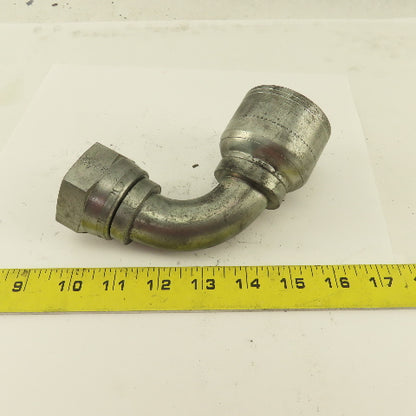 Eaton 1-1/4" (-20) Hose Crimp x 1-1/4" Female Swivel  1-5/8-12 (-20) 90° Elbow