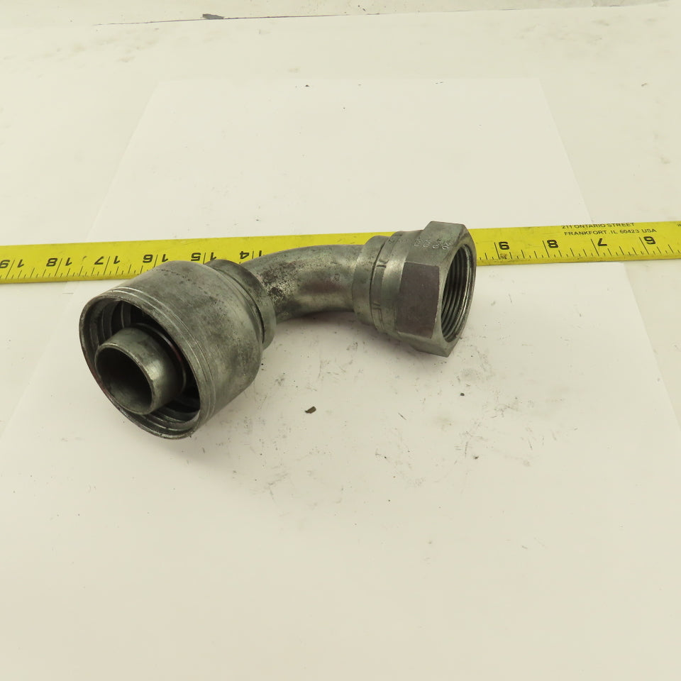 Eaton 1-1/4" (-20) Hose Crimp x 1-1/4" Female Swivel  1-5/8-12 (-20) 90° Elbow