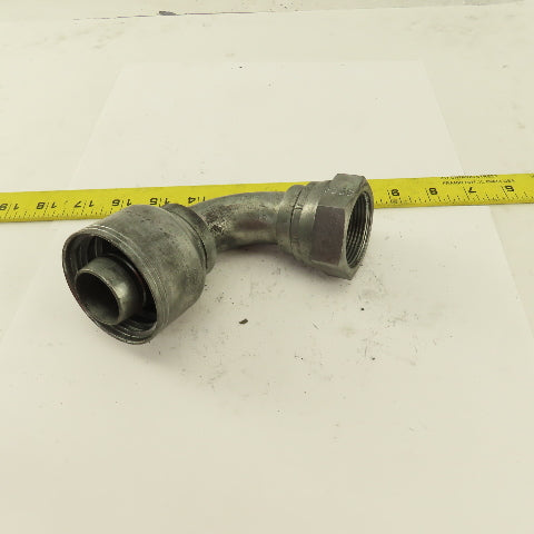 Eaton 1-1/4" (-20) Hose Crimp x 1-1/4" Female Swivel  1-5/8-12 (-20) 90° Elbow