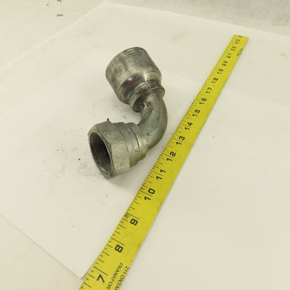 Eaton 1-1/4" (-20) Hose Crimp x 1-1/4" Female Swivel  1-5/8-12 (-20) 90° Elbow