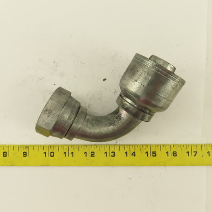Eaton 1-1/4" (-20) Hose Crimp x 1-1/4" Female Swivel  1-5/8-12 (-20) 90° Elbow